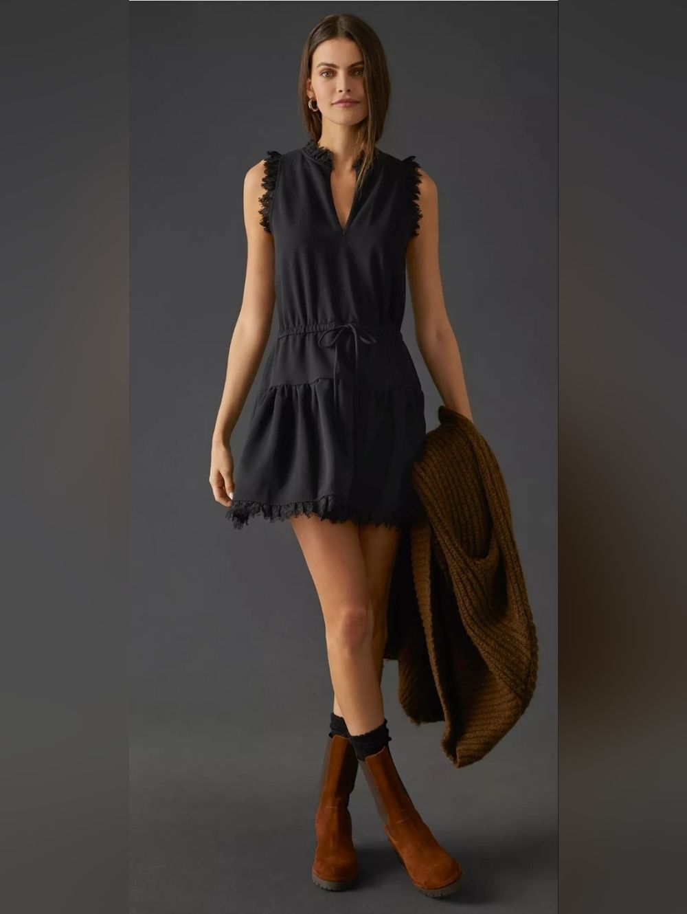 SUNDAYS We Are Sundays Anthropologie tara dress in black Medium